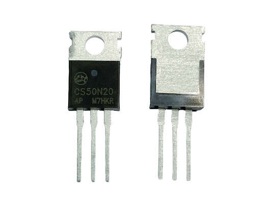 50200V CS50N20AP MOSFET Alta tensione di rottura Circuito di interruttore di potenza Ciss basso per applicazioni di adattatori e caricabatterie